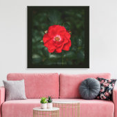 Rote Rose P 6568 Leinwanddruck (Insitu (Wohnzimmer))