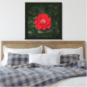 Rote Rose P 6568 Leinwanddruck (Insitu (Schlafzimmer))