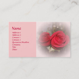 Rote Rose Pair Business Card Visitenkarte