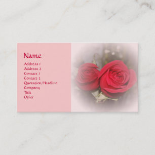 Rote Rose Pair Business Card Visitenkarte