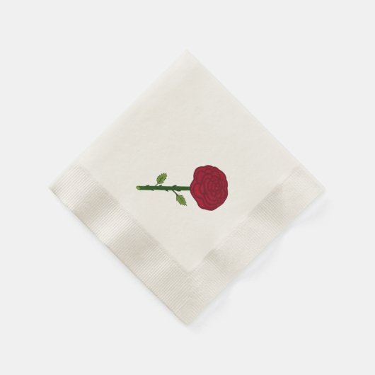 Rote Rose Paper Napkins Serviette (Ecke)