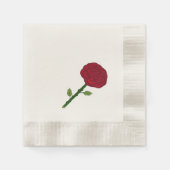 Rote Rose Paper Napkins Serviette (Vorderseite)