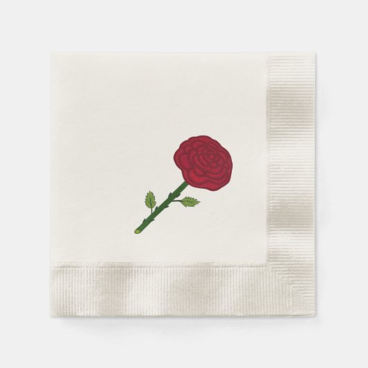 Rote Rose Paper Napkins Serviette (Vorderseite)
