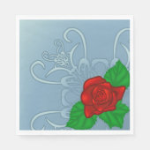 Rote Rose Paper Napkins Serviette (Vorderseite)