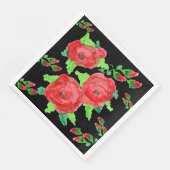 Rote Rose Paper Napkins Serviette (Ecke)
