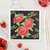 Rote Rose Paper Napkins Serviette (Beispiel)