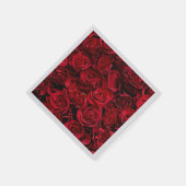 Rote Rose Paper Napkins Set von 50+ Serviette (Ecke)