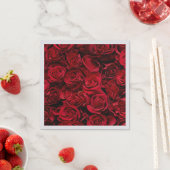Rote Rose Paper Napkins Set von 50+ Serviette (Beispiel)