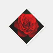Rote Rose-Papier-Cocktail Napkins Serviette (Ecke)