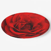 Rote Rose-Papier-Party-Teller Pappteller (Schrägansicht)