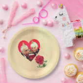 Rote Rose Pappteller (Party)