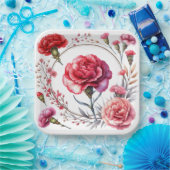 Rote Rose Pappteller (Party)
