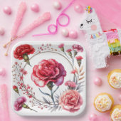 Rote Rose Pappteller (Party)