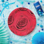 Rote Rose Pappteller (Party)