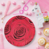 Rote Rose Pappteller (Party)
