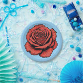 Rote Rose Pappteller (Party)