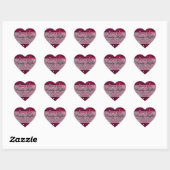 Rote Rose & Pearl Candy Buffet Herz-Aufkleber (Blatt)