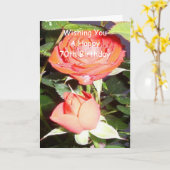 Rote Rose Personalisiert 70. Geburtstag Karte (Gelbe Blume)