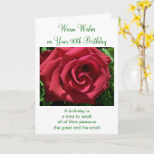 Rote Rose Personalisiert 90. Geburtstag Karte (Gelbe Blume)