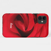 Rote Rose Personalisiert Case-Mate iPhone Hülle (Rückseite (Horizontal))