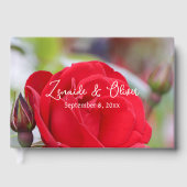 Rote Rose Personalisiert Hochzeit / Veranstaltung Gästebuch (Vorderseite)