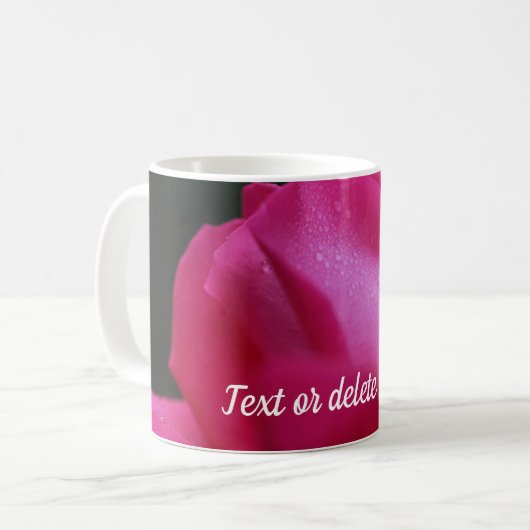 Rote Rose Personalisiert Kaffeetasse (Vorderseite Links)