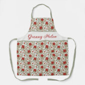 Rote Rose Personalisiert Schürze (Vorderseite)