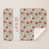 Rote Rose Personalisiert Sherpadecke (Vorderseite (Horizontal))