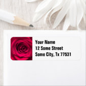 Rote Rose Personalisierte Adressmarken (Insitu)