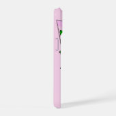 rote Rose personalisierter Single iPhone 15 Hülle (Rechte Seite)