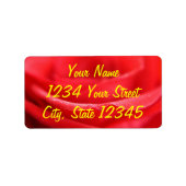 Rote Rose Petals Adressaufkleber (Vorne)