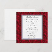 Rote Rose Petals Bridal Dusche Einladung (Vorne/Hinten)