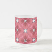 Rote Rose Petals Diamond Pattern Mattglastasse (VorderseiteRechts)