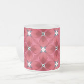 Rote Rose Petals Diamond Pattern Mattglastasse (Vorderseite Links)
