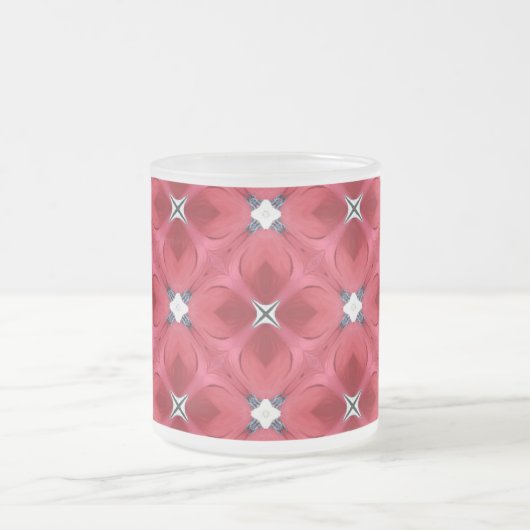 Rote Rose Petals Diamond Pattern Mattglastasse (Mittel)
