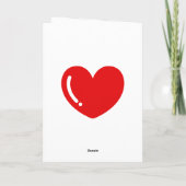 Rote Rose Petals Herz Form Foto Valentine Karte (Rückseite)