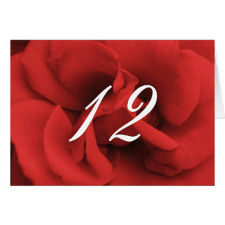 Rote Rose Petals Hochzeit Tischnummern