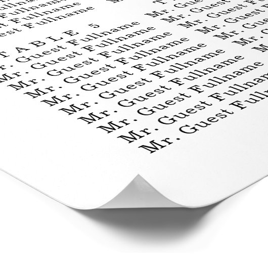 Rote Rose Petals Hochzeitstabelle Poster (Ecke)