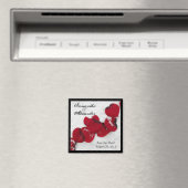 Rote Rose Petals im Schnee, Winterhochzeit Magnet (In Situ (Geschirrspüler))