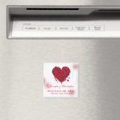 Rote Rose Petals Liebe Herz Save the Date Magnet (In Situ (Geschirrspüler))