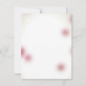 Rote Rose Petals Liebe Hochzeit Einladung (Rückseite)