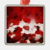 Rote Rose Petals Malerei Art Ornamente (Vorne)