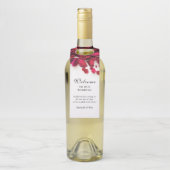 Rote Rose Petals Personalisiert Hochzeit Flaschenanhänger (Auf Flasche)