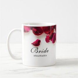 Rote Rose Petals Wedding Bride Kaffeetasse