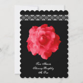 Rote Rose Petals Wedding Einladung F204 (Rückseite)