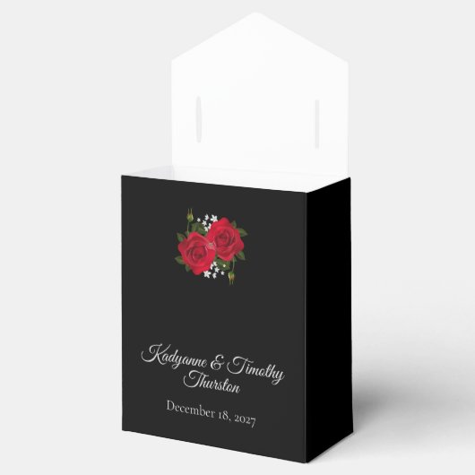 Rote Rose Petals Wedding Geschenkschachtel (Geöffnet)