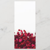 Rote Rose Petals Wedding Menu Menükarte (Rückseite)