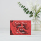Rote Rose Petals Wedding Registry Cards Begleitkarte (Stehend Vorderseite)
