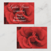 Rote Rose Petals Wedding Registry Cards Begleitkarte (Vorne/Hinten)