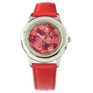 Rote Rose PINK Armbanduhr